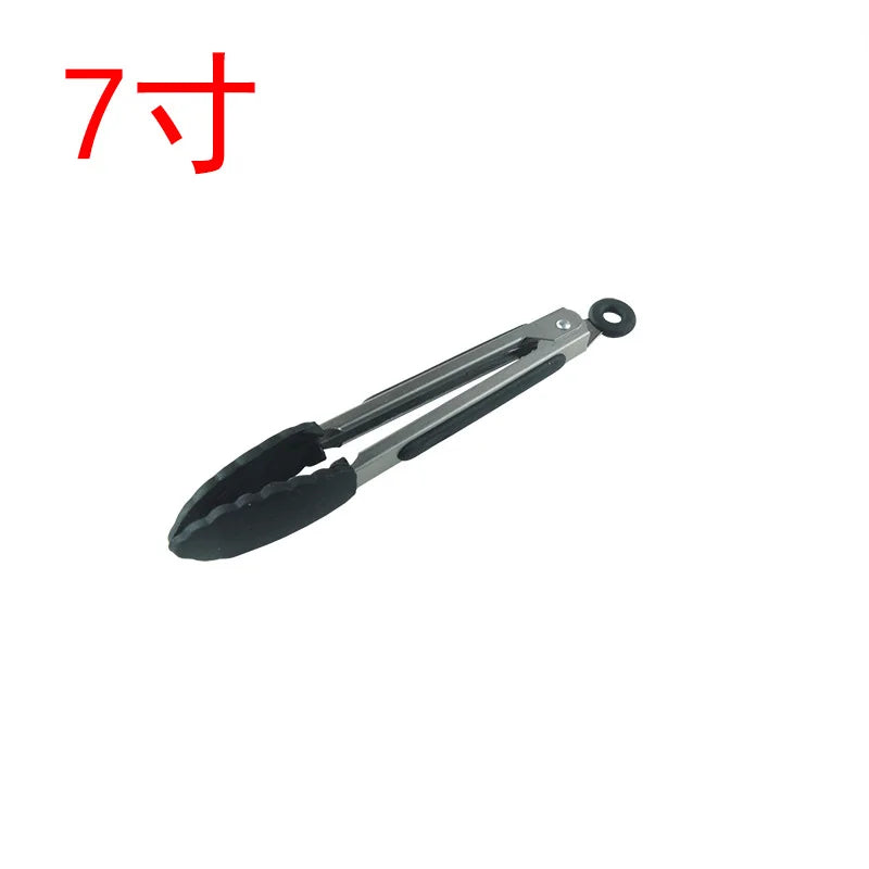 7/9/12inch Silicone Kitchen BBQ Tongs Stainless Steel Locking Cooking Tongs with Silicone Tips Non-Slip Food Tongs for Cooking