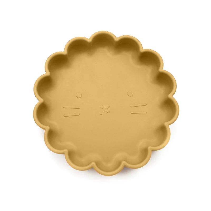 1PC Baby Silicone Dishes Dining Bowls Pumpkin Shape Feeding BPA Free Tableware Cartoon Plates Children Baby Feeding Dinner Bowl