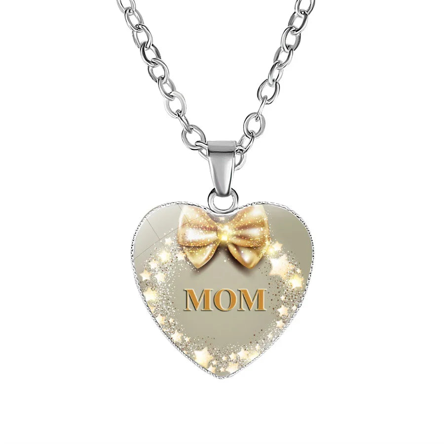 BEST MOM EVER necklaces For Women Mama Letter Heart shape pendant Chains Fashion Mother's Day Jewelry Gift