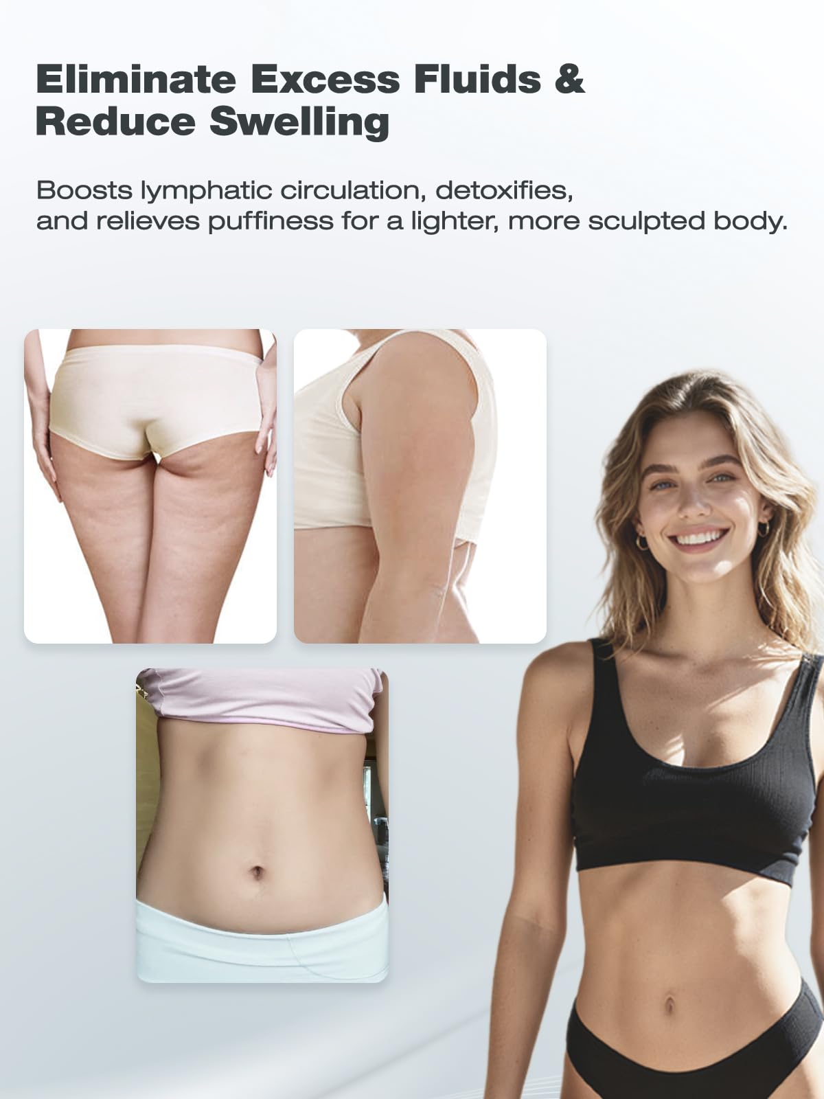 35-Speed 3-in-1 Lymphatic Drainage Massager - Cellulite Massage Tool for Legs, Arms, Belly | Anti Cellulite Massage Tool w/Microcurrent, Heat, Vibration | Body Sculpting & Skin Renewal