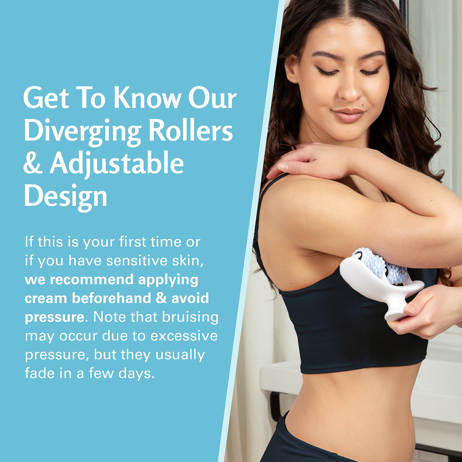 Anti Cellulite Massage Tool - Ergonomic Cellulite Remover for Legs and Arms with Detachable Handles - Smooth-Glide Lymphatic Drainage Massager for Tightened Skin and Boost Confidence