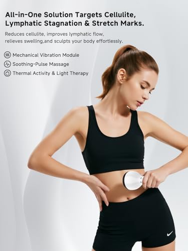 Lymphatic Massager for Body Contouring & Care – Handheld Device for Legs, Arms & Belly with Heat and Vibration, Aims to Improve Appearance of Skin Texture