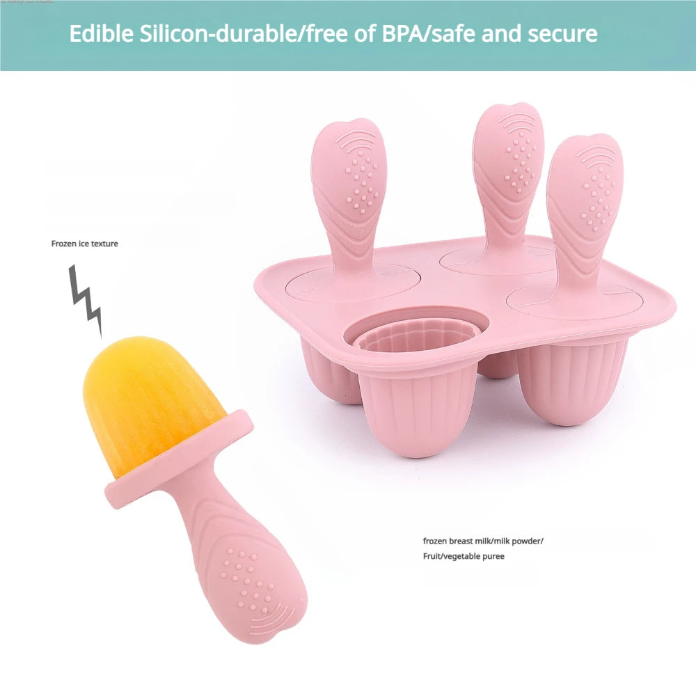 Baby Silicone Mold Set,Teething Teether,Perfect for Freezing Breast Milk, Formula & Smoothies - Essential Baby Feeding Accessory