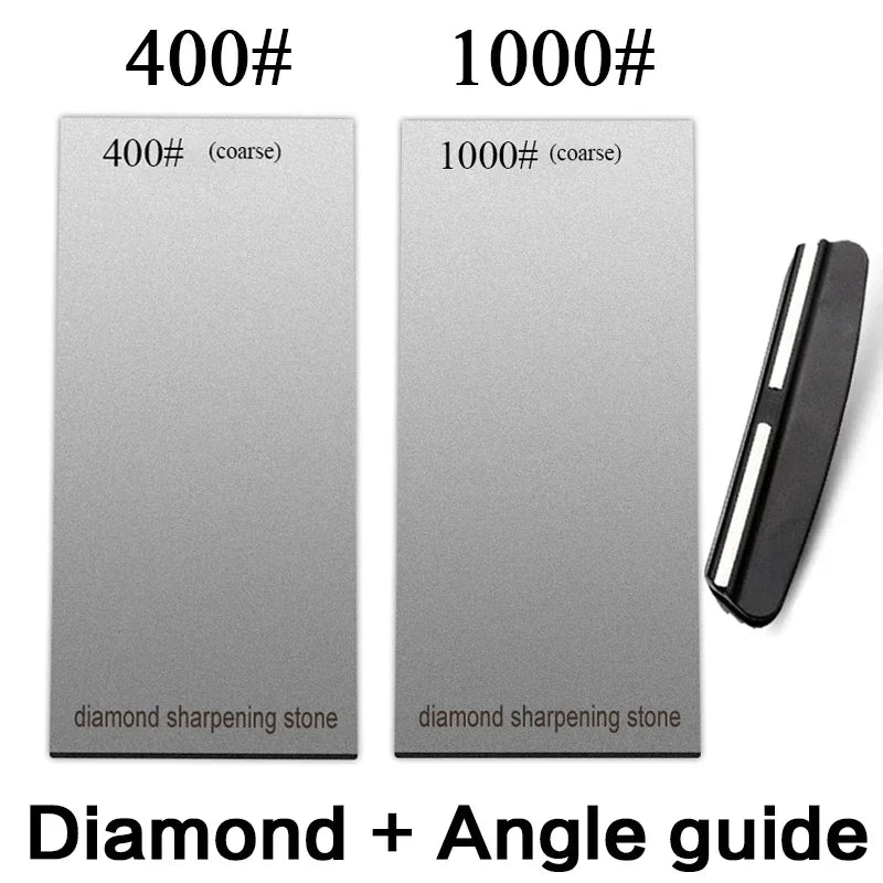 120/600/1500/3000 Grit Diamond Sharpening Stones Knife Sharpener Anti-skid Base Kitchen Knife Sharpening Tool Set Flake Plate