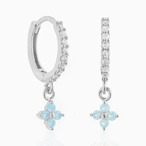 New Design Gold Color Earrings Stack Hoop for Women Girl Unique Zircon Flower Stud Earring Lobe Helix Cartilage Piercing Jewelry