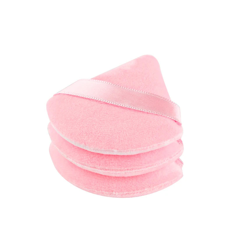 1/2/3/6Pcs Triangle Velvet Powder Puff Face Cosmetic Eye Beauty Makeup Tool Reusable Sponge Washable Mini Powder Puff Accessorie