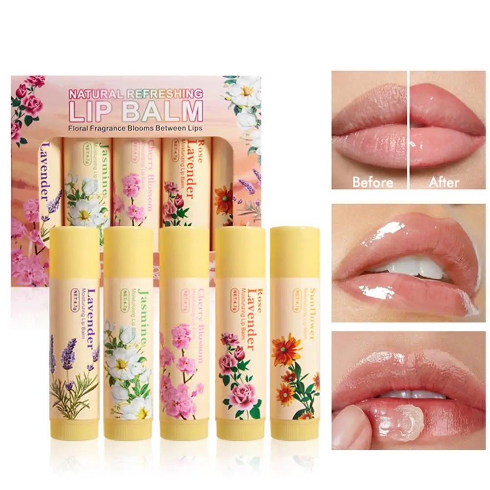6/24pcs Assorted Fruit Flavor Lip Balm Set - Hydrating, Nourishing & Prevents Chapped Lips - Care for Dry Lips & Fine Lines