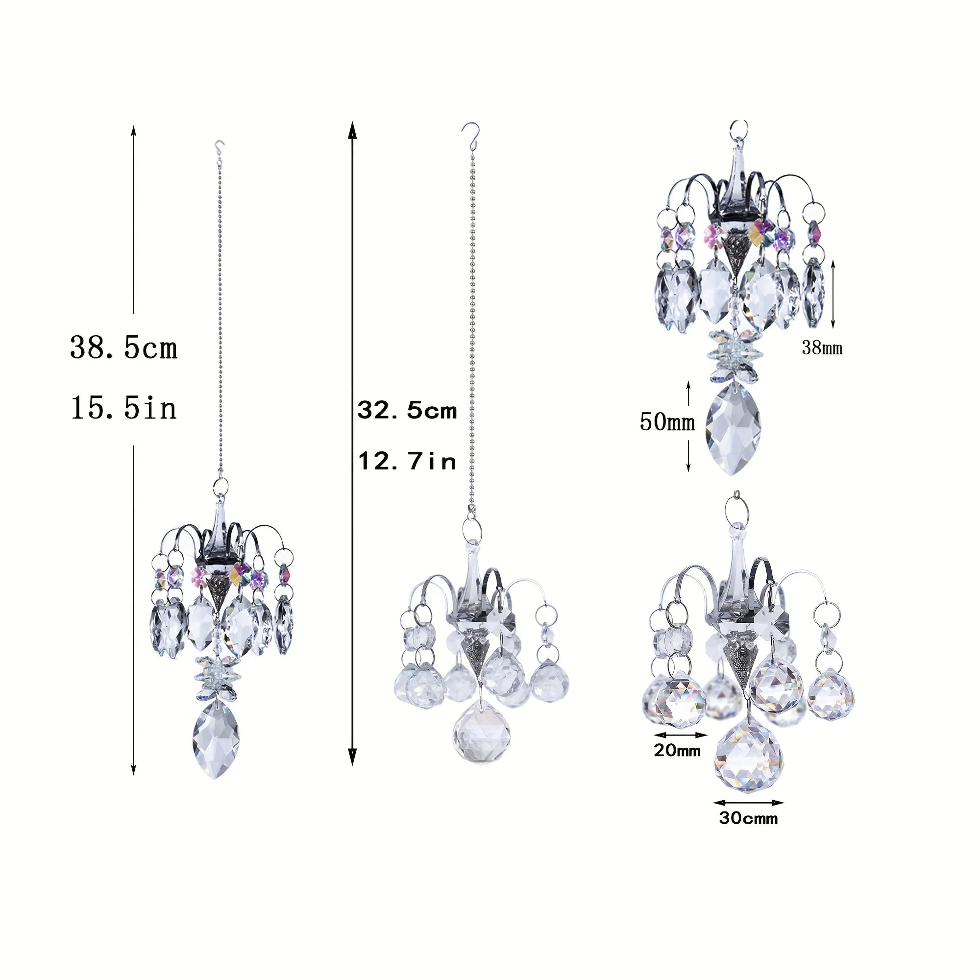 1pc Crystal Suncatcher, Glass Prism Rainbow Maker Chandelier For Window Pendant, Garden Art, Balcony, Office, Fall Decor