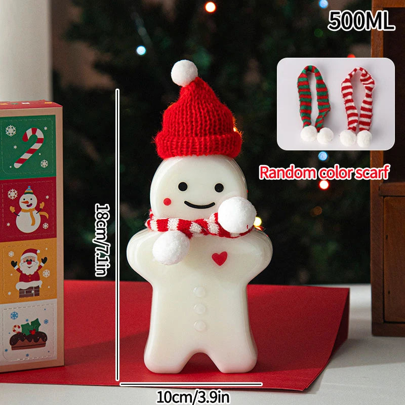 Christmas Cups Aesthetic Cup Drinkware Cold Coffee Cups Water Bottle Iced Coffee Mug Christmas Decorations Navidad כוסות לקפה ק