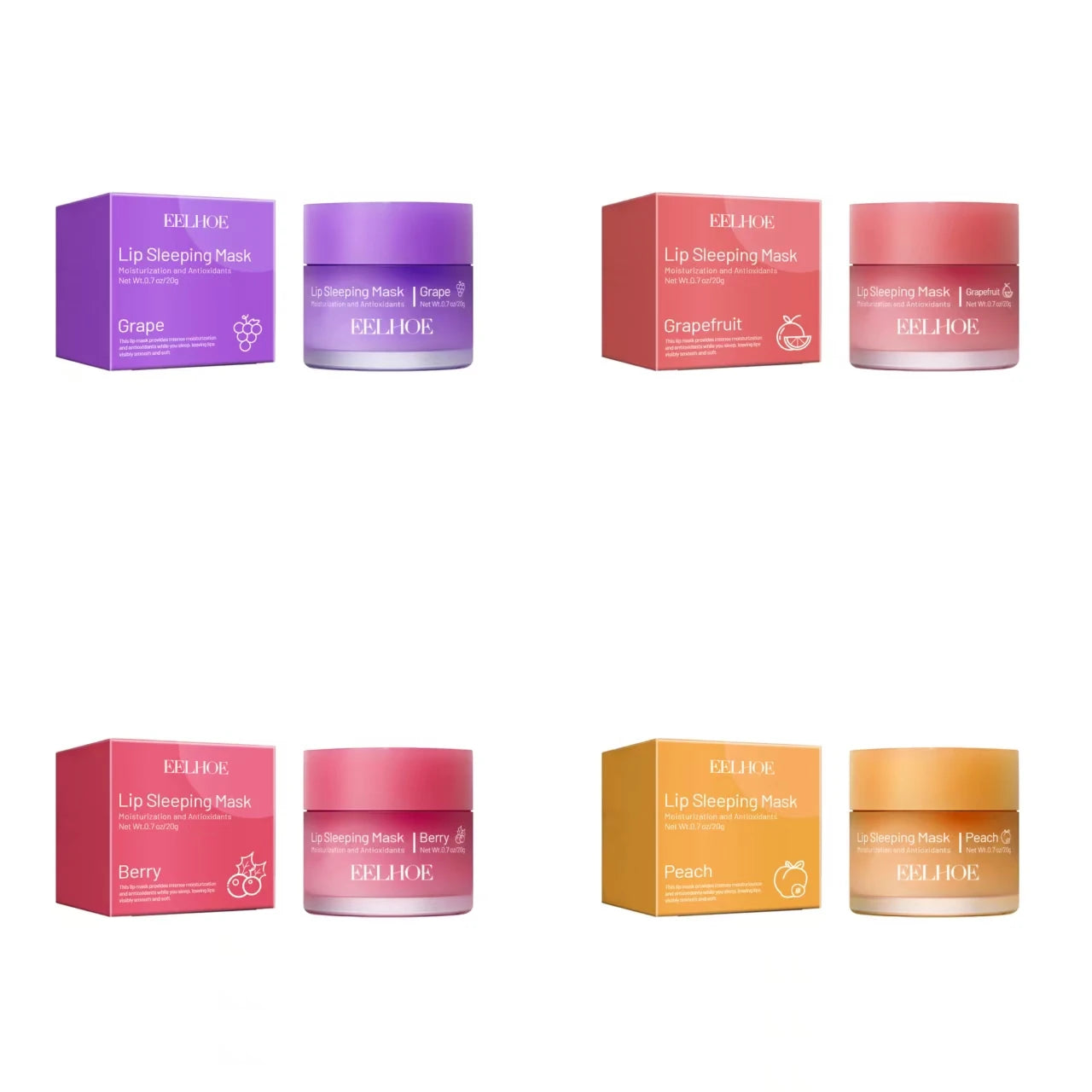 Overnight Lip Sleeping Mask, Hydrating Lip Treatment for Dry Chapped Lips, Exfoliating & Plumping Lip Care