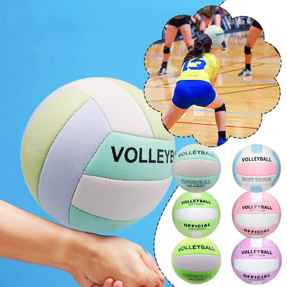 Official Size 5 Volleyball, Soft Indoor Outdoor Volleyball For Game Gym Training Beach Play Volleyballs For Beginner Teenager