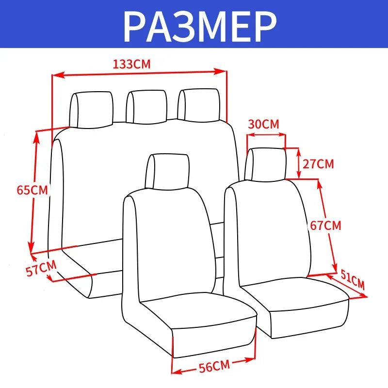 5PCS Car Seat Covers Set Universal Fit Most Car Covers Stain Resistant Fashion Seat Covers Protecting Seats