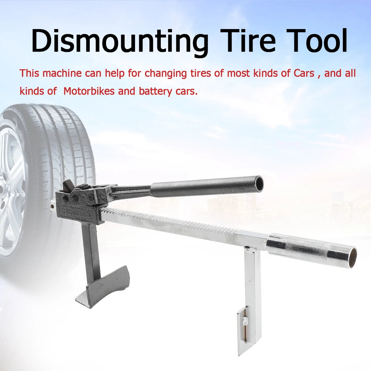Vacuum Tire Bead Breaker Removal Tool Tire Changer for Motorbike Tire Changer Repair AccessoryManual Tire Raking Machine