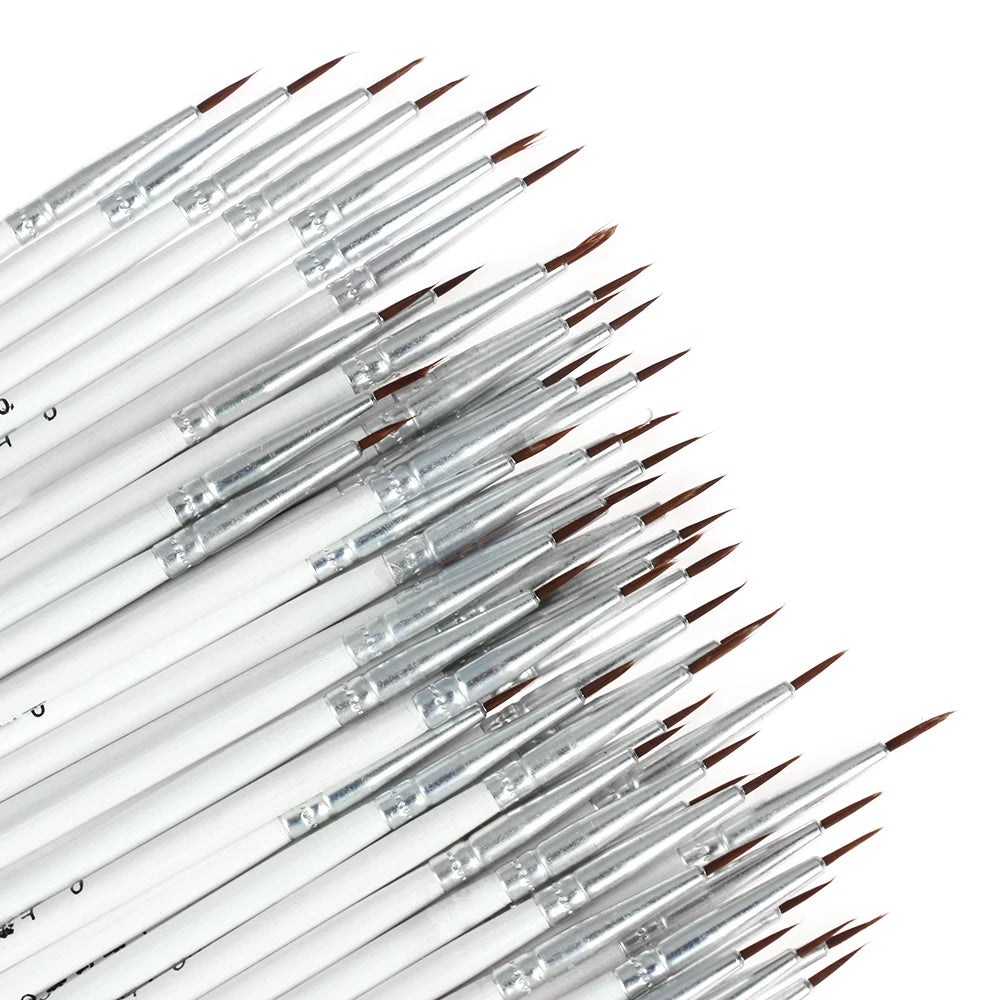 10Pcs Fine Hand Painted Thin Hook Line Pen Drawing Art Pen Nylon Brush Makeup Eyeliner Pen Detail Brush Cosmetics Art Supplies