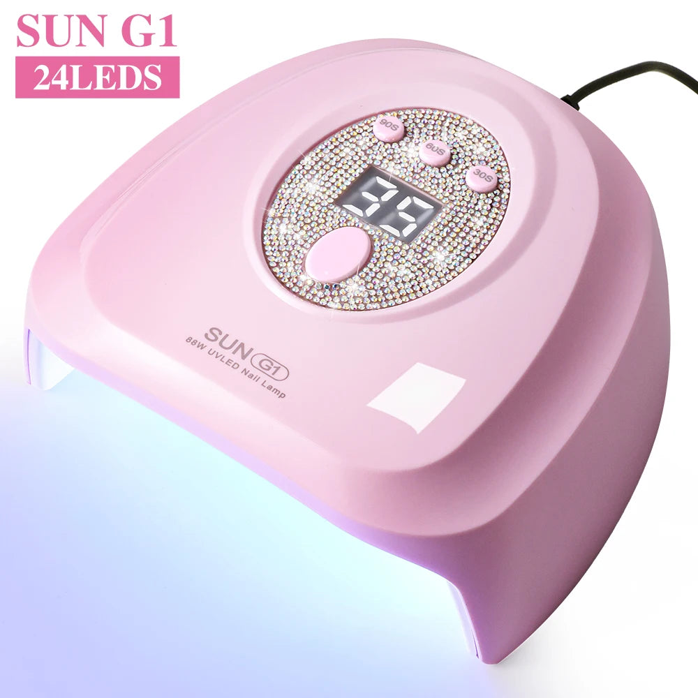 Nail UV/LED Dryer Lamp with 24 LEDS Quick Drying Nails Light Have 3 Timer Modes LCD Display for Manicure Salon Acrylic Gel Tools