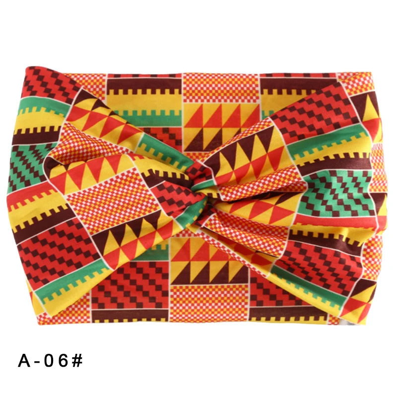 Printed Wide Elastic Headband Pilates Yoga  Running Cycling Hairband Turban Makeup Hair Hoop Makeup Headwrap for Women Girl