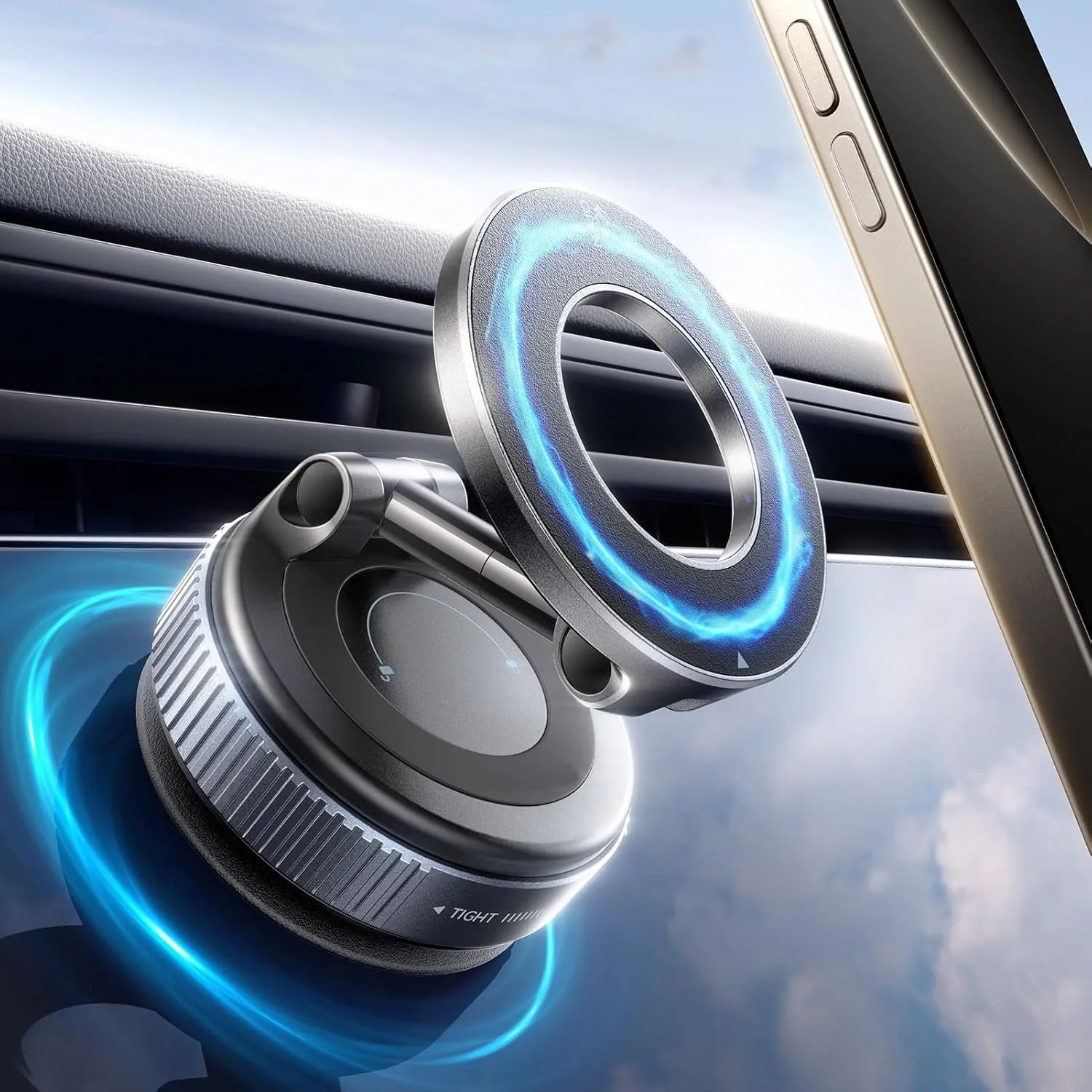 Magnetic Car Mount Strong Magnetic 360° Rotation Foldable Phone Holder For Cell Phone For iphone 12 13 14 15 16 Live Streaming ﻿