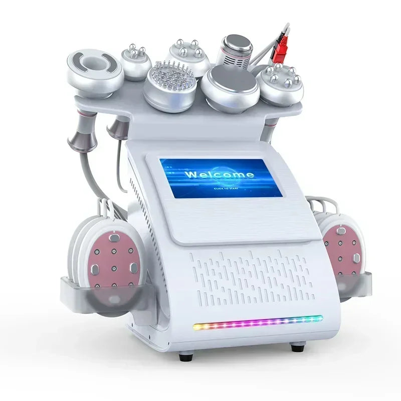 9 in 1 Tool 80K Cavitation Ultrasonic Body Slimming Machine Multi-Polar Frequency Anti-Wrinkle Rejuvenation Skin Lift Tighten