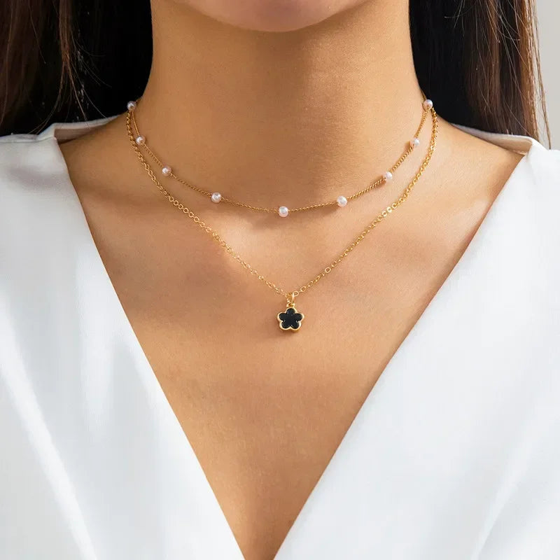 Stereoscopic Stainless Steel Will Not Fade Small Peach Heart  Golden Necklace for Women Love Heart Pendant Collarbone Chain Gift