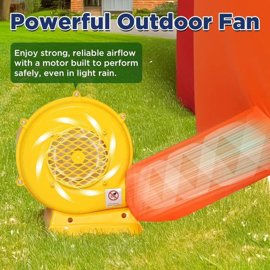 13.5 FT Tall Candy Castle Christmas Inflatables Outdoor Decorations Blow Up Christmas Decorations with Built-in Rotating Light