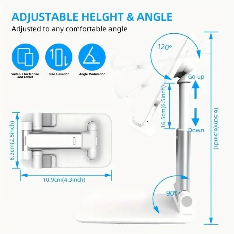 Foldable Desk Mobile Phone Holder Stand For IPhone IPad Xiaomi Adjustable Desktop Tablet Holder Universal Table Cell Phone Stand