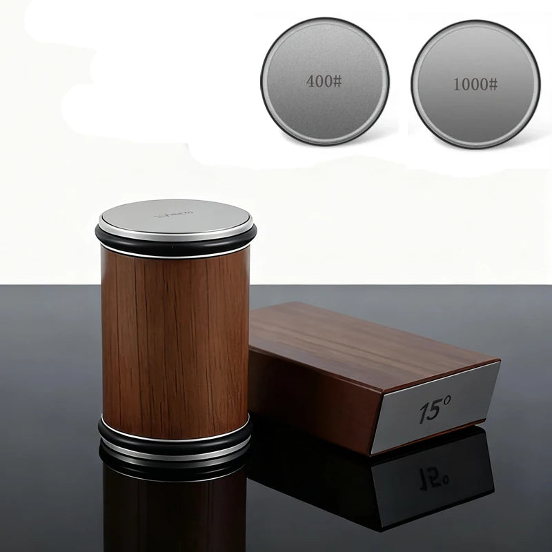 Rolling Knife Sharpener Magnetic Knife Holder Diamond Sharpening Stone with15and20 Degrees Angle Roller Kitchen Accessory set