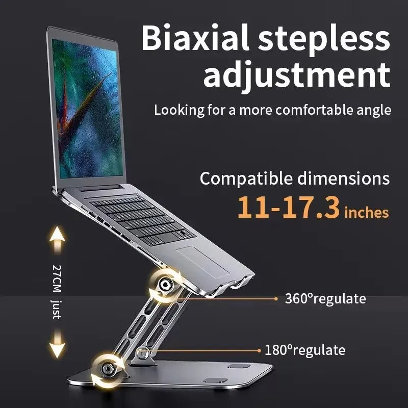 Tablet Stand Adjustable Aluminum Alloy Laptop Tablet up to 17 "Laptop Portable Folding Stand Cooling Stand Support