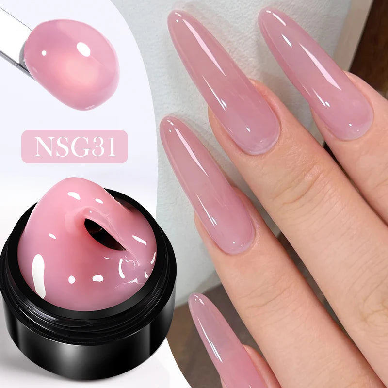BORN PRETTY 15ml Clear Non Stick Hand Extension Gel 3D Shaping Sculpting Carving Nail Art Solid Hard Gel for Fake Nail