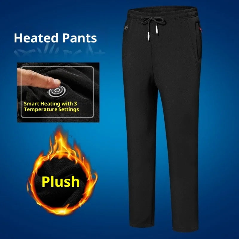 Winter Thickened Fleece Lined Windproof Warm Casual Men's Pants Fashionable Motorcycle Street Gear Comfortable Biker Trousers