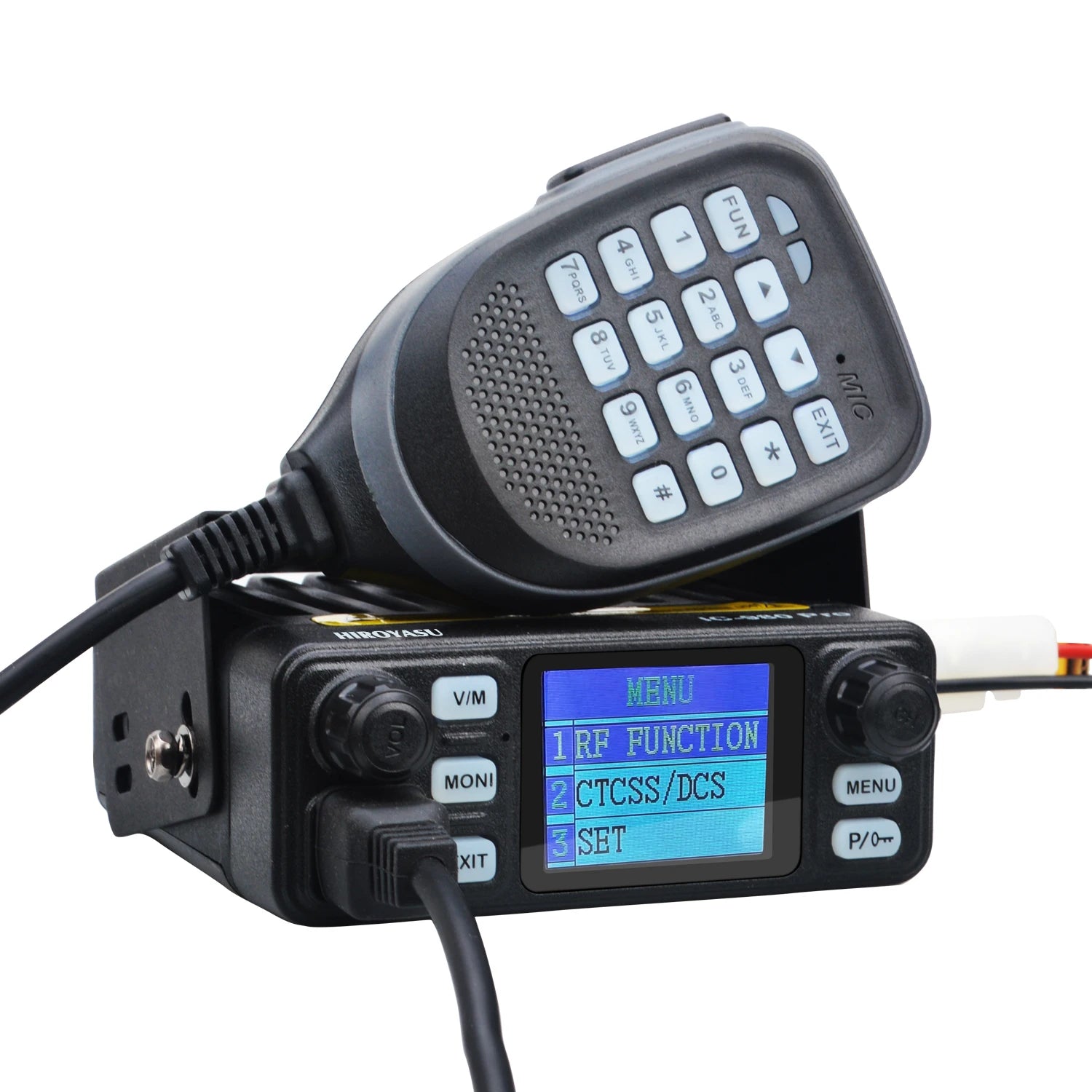 HIROYASU Walkie Talkie IC-980 Pro UHF VHF Dual Band 25W AI Noise Reduction FM Scrambler Vox Mini Mobile Radio IC-980Pro