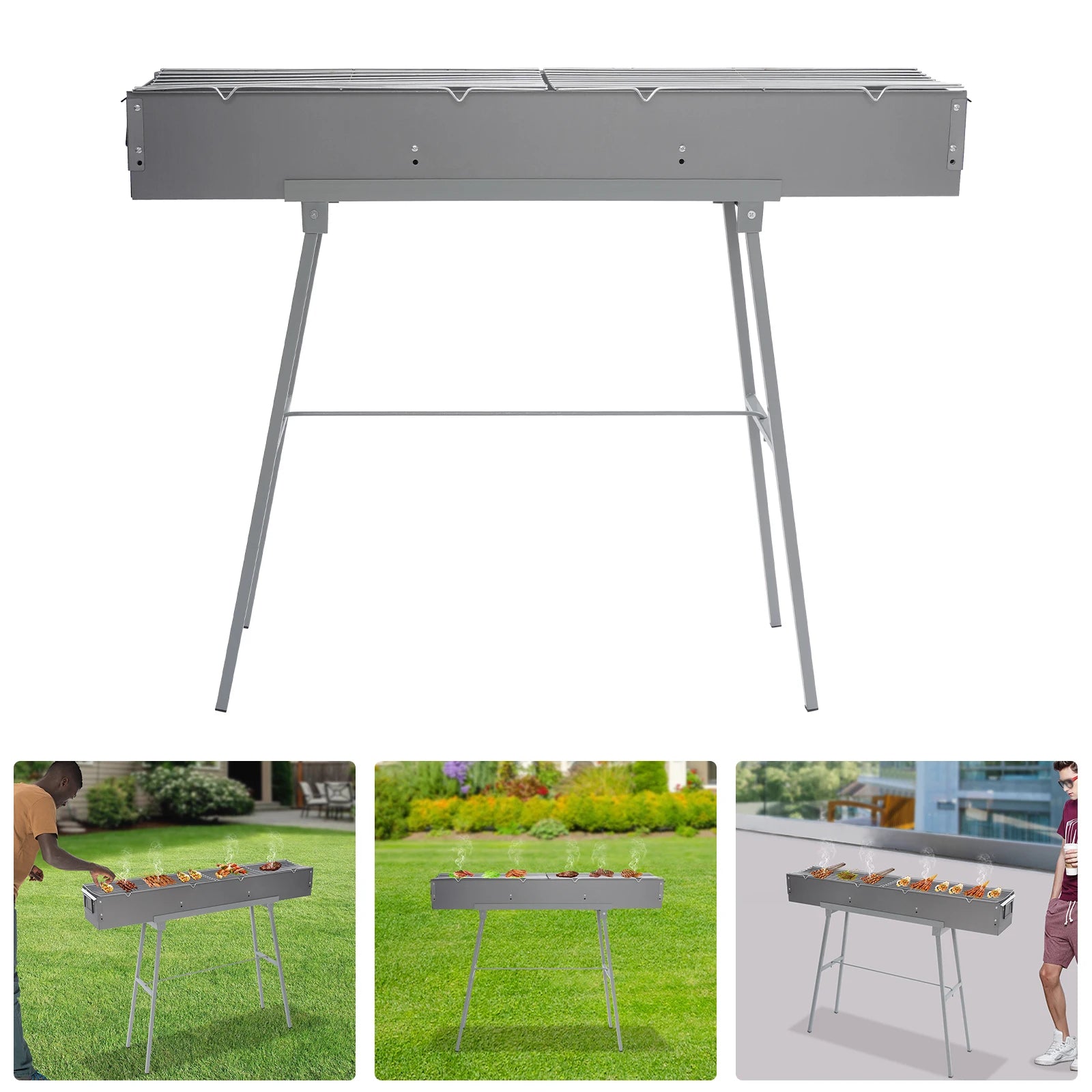 Portable BBQ Grill Folding Camping Barbecue Grill Charcoal Grills