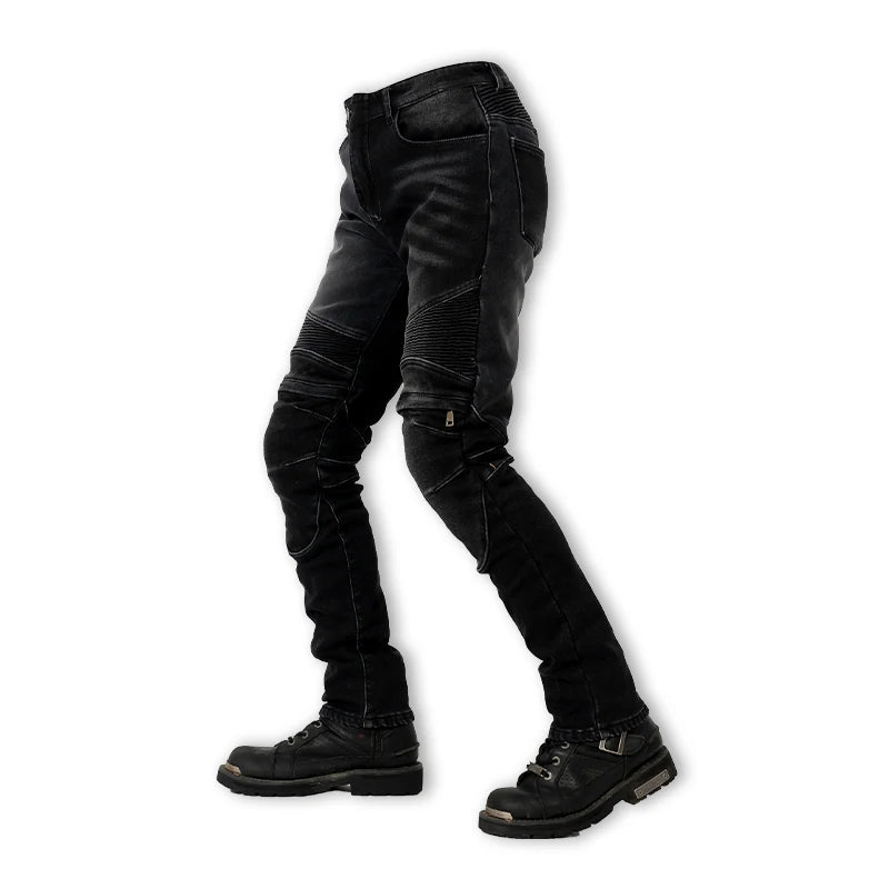 New Winter Motorcycle Kevlar Black Jeans Motorbike elasticity Ride Trousers Motocross Men Equipemt Winter warm Riding Pants