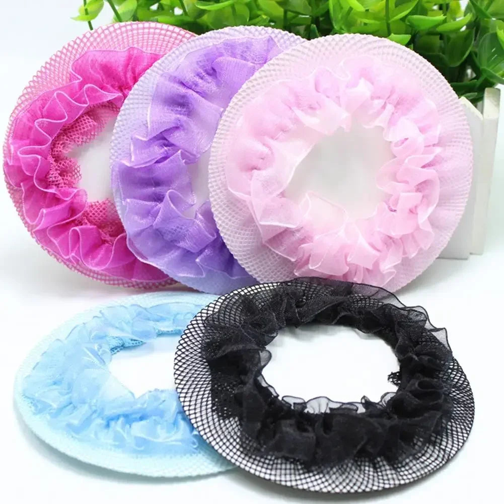 Beautiful Bun Cover Snood Women Hair Net Ballet Dance Skating Crochet Fanchon Rhinestone Styling Headwear Accessories