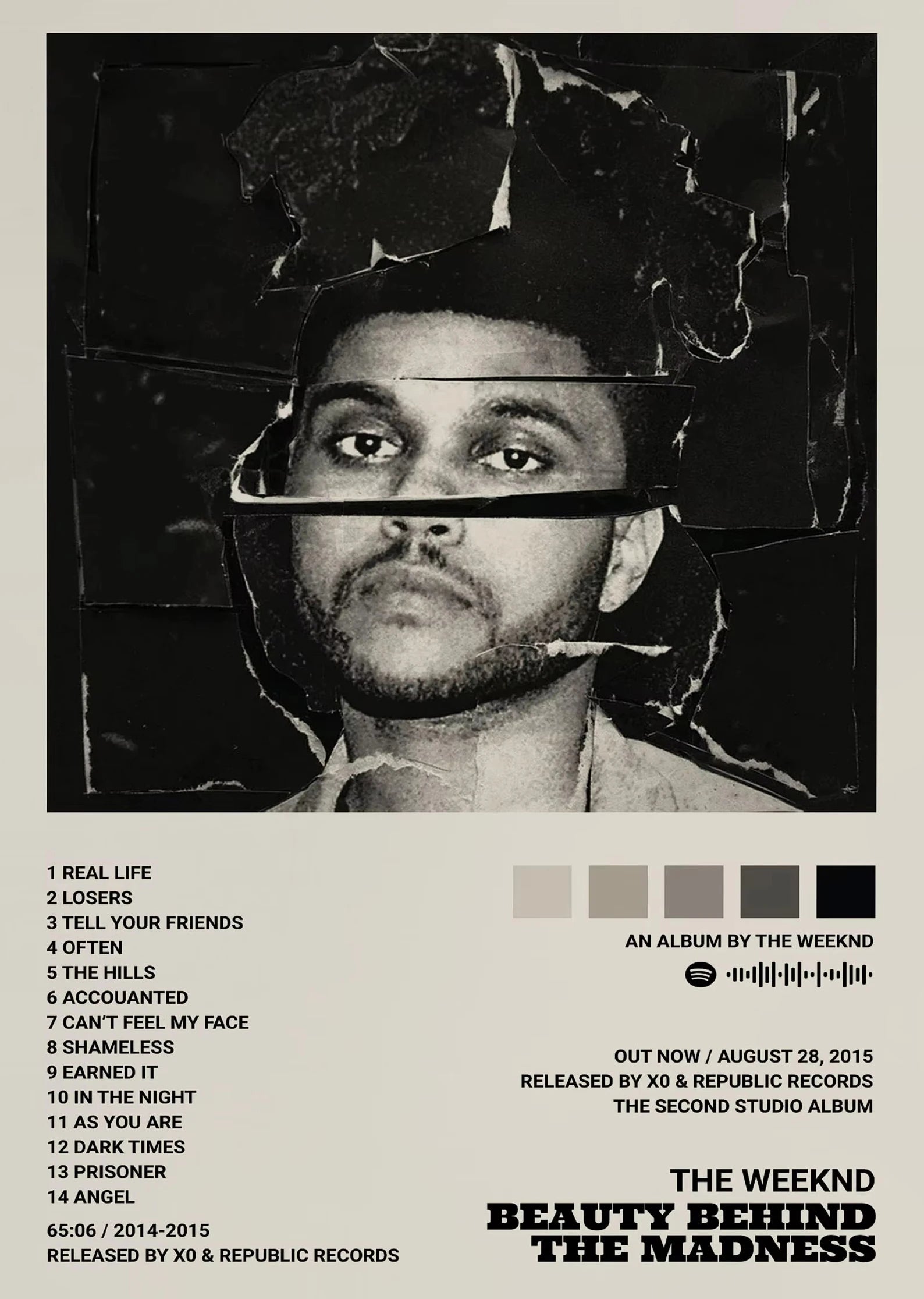 Music Album Star The Weeknd Hip Hop Posters Prints Canvas Painting Singer Wall Art Picture for Living Room Home Decoration Gift