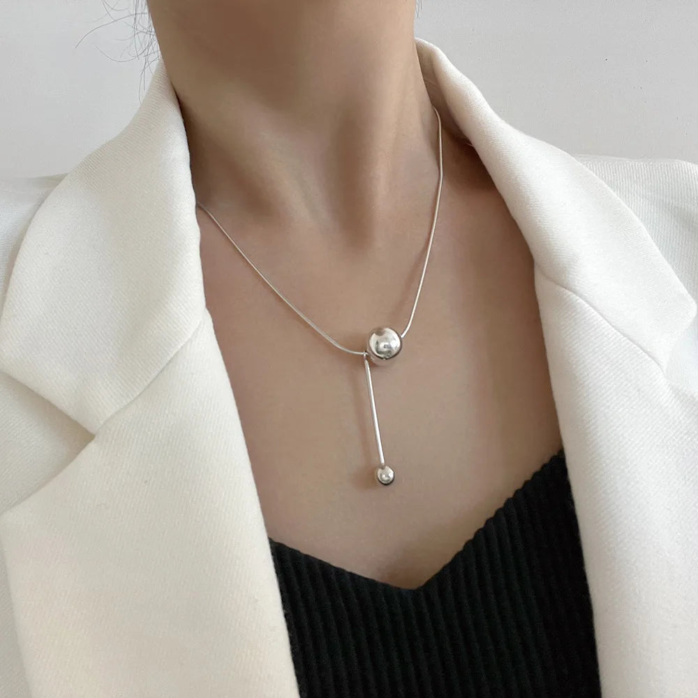 925 Sterling Silver Necklace Heart Pendant Love Adjustable Choker Elegant for Women Girl Jewelry Gift Dropshipping Wholesale