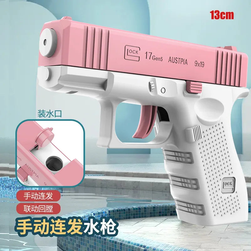 Summer Water Gun non Electric Pistol High-pressure Full Automatic Shooting Water Beach Toy Gun For kid Children Boys Girls Gift