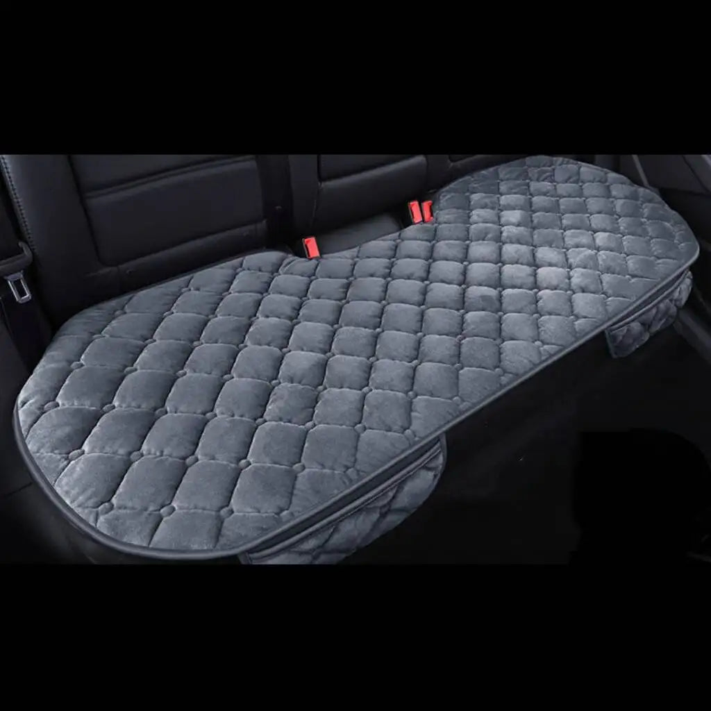 Car Seat Cover Protector Universal Winter Warm Auto Seat Cushion Rear Seat Cushion Protection Covers Back Cushion Three Piece