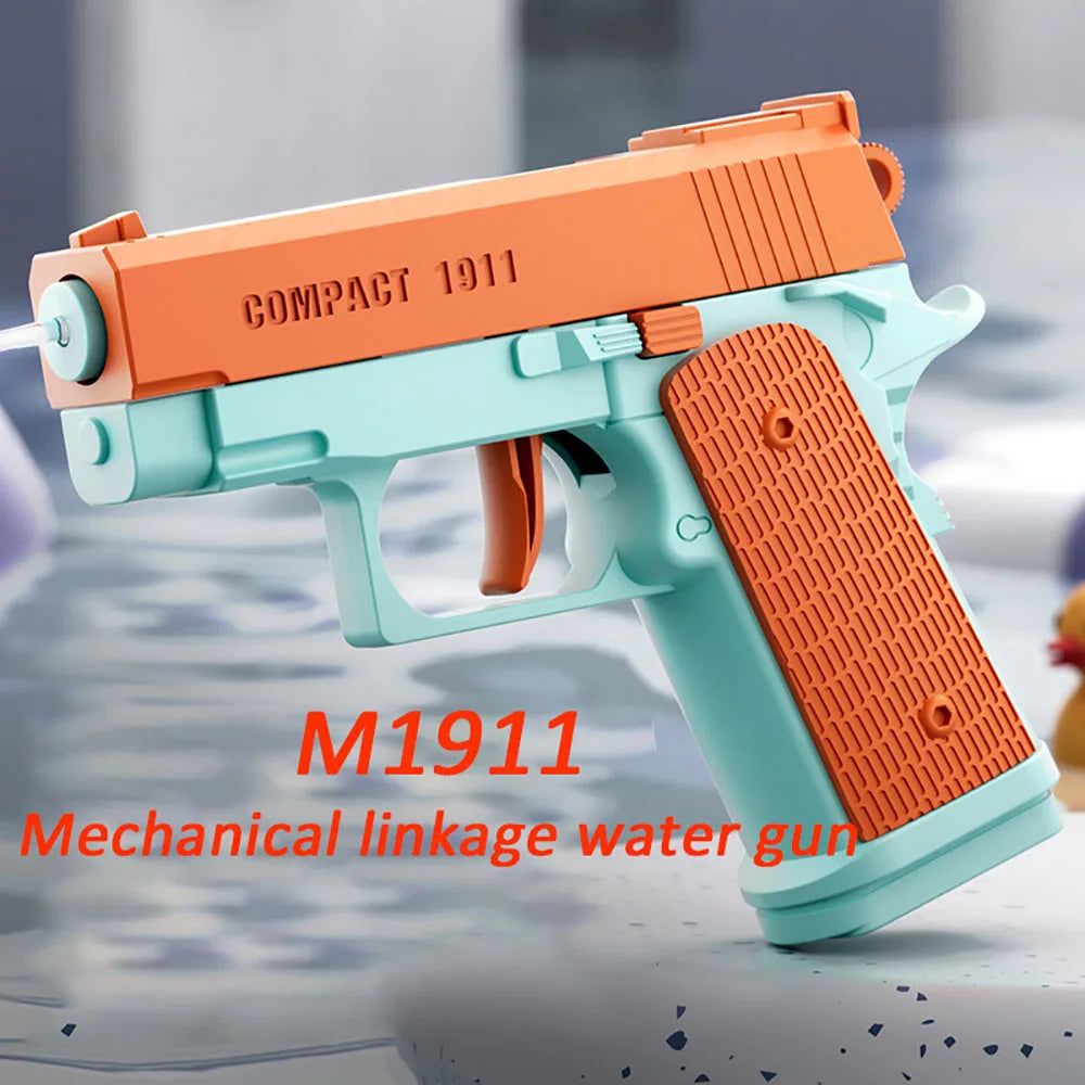 Children Summer M1911 Water Gun non Electric Pistol High-pressure Full Automatic Shooting Water Beach Toy Gun For Kids Boys Girl