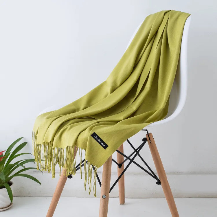 Fashion Solid Scarf Women Cashmere Soft Winter Warm Scarves Hijab Female Long Headband Shawl Wraps Bandana Foulard 2022 Echarpe