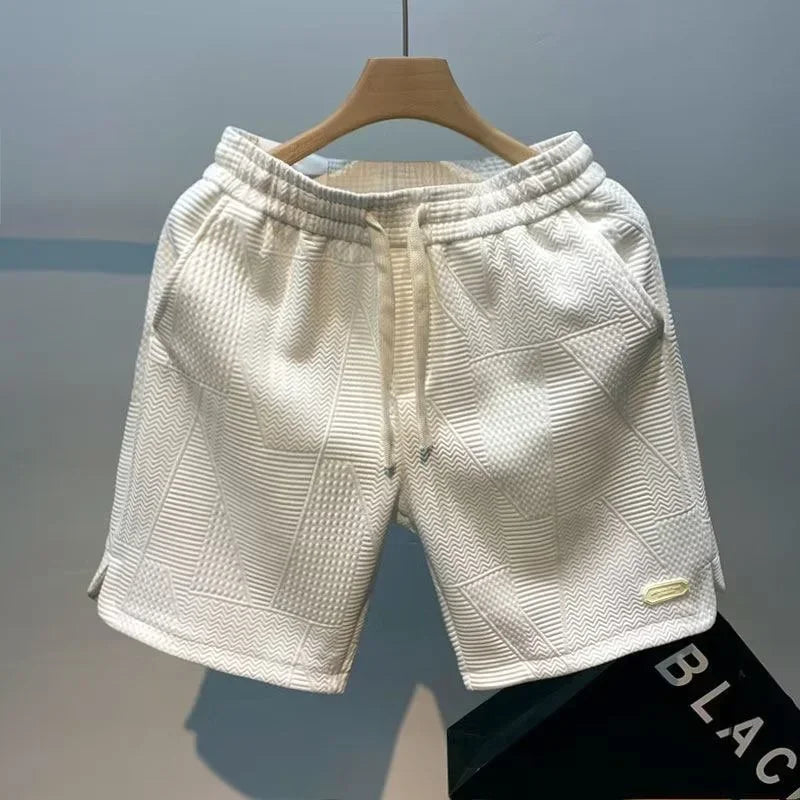 Trendy Summer Casual Beach Pants Loose Fit Five-Quarter Length Men's Fashion Brand Embroidered Comfortable Shorts