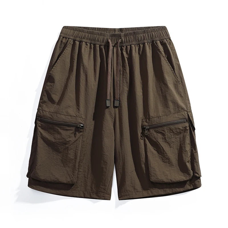 Super Large Size 12xl 11xl Men Shorts Hips 176cm Quick Dry Ice Silk Cool 100% Nylon Big Pocket Fat 10xl 9xl 8xl Sweatshorts Male