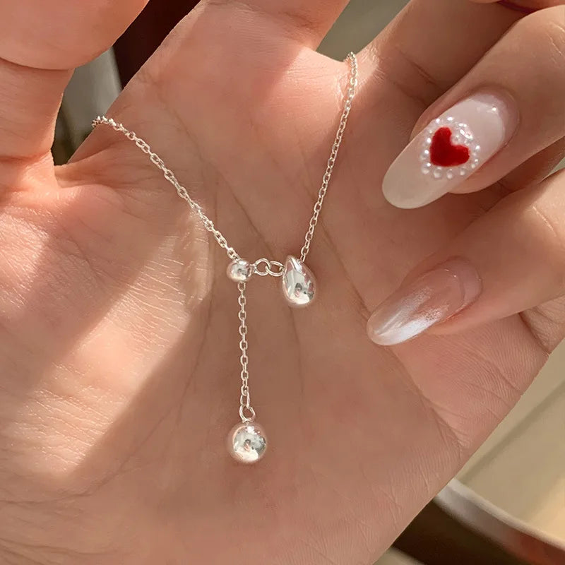 925 Sterling Silver Necklace Heart Pendant Love Adjustable Choker Elegant for Women Girl Jewelry Gift Dropshipping Wholesale