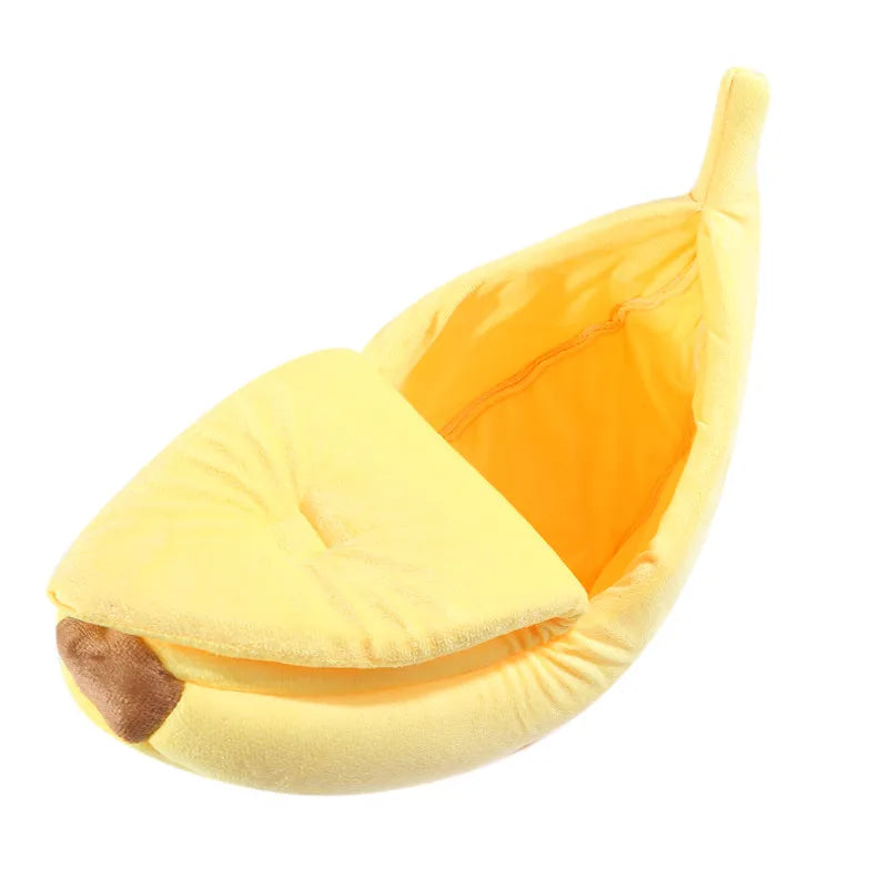 Banana Cat Bed House Funny Cute Cozy Cat Mat Beds Warm Durable Portable Pet Basket Kennel Dog Cushion Cat Supplies Multicolor