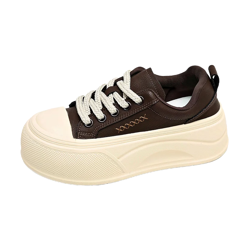 Platform casual sneakers with thick soles, stylish and versatile, height-increasing sports shoes 2810