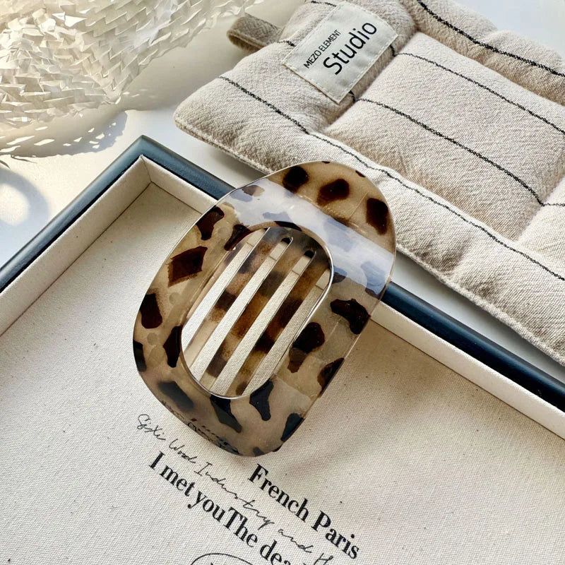 Flat Hair Clips For Women French Korean Style Hair Claws Accessories Trendy Hair Pin Clip Leopard Hair Clip Top Simple Headpiece