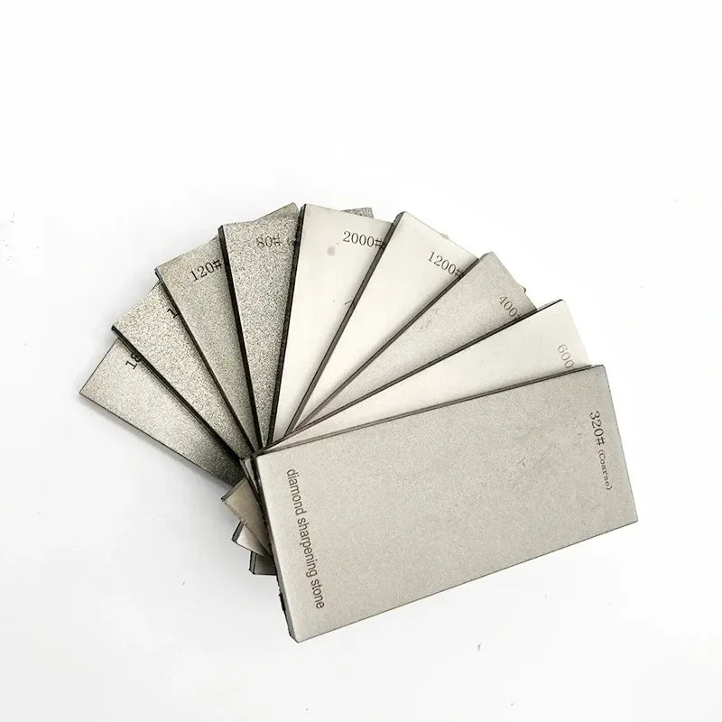 120/600/1500/3000 Grit Diamond Sharpening Stones Knife Sharpener Anti-skid Base Kitchen Knife Sharpening Tool Set Flake Plate