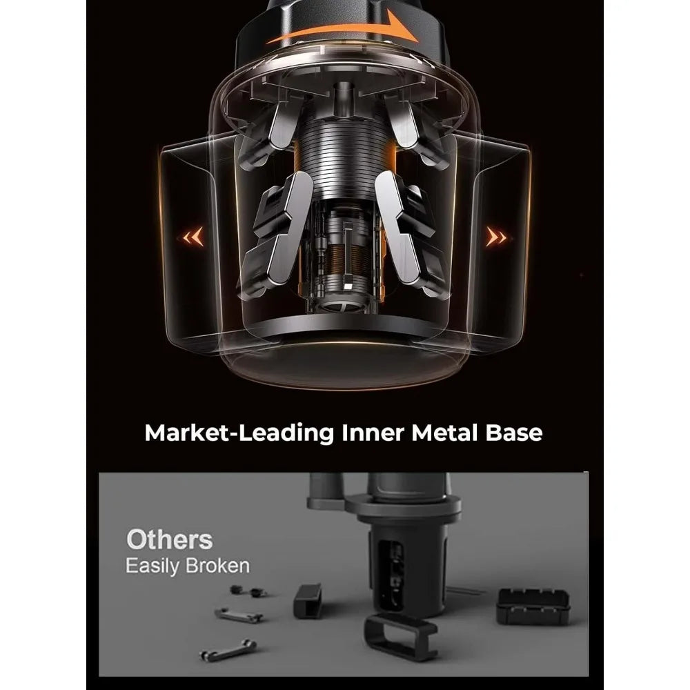 Upgraded Cup Phone Holder – 360° Adjustable Fits all 4-7" Phones in Cars golf Carts & Cradles Universal Car Mount.Car Holder