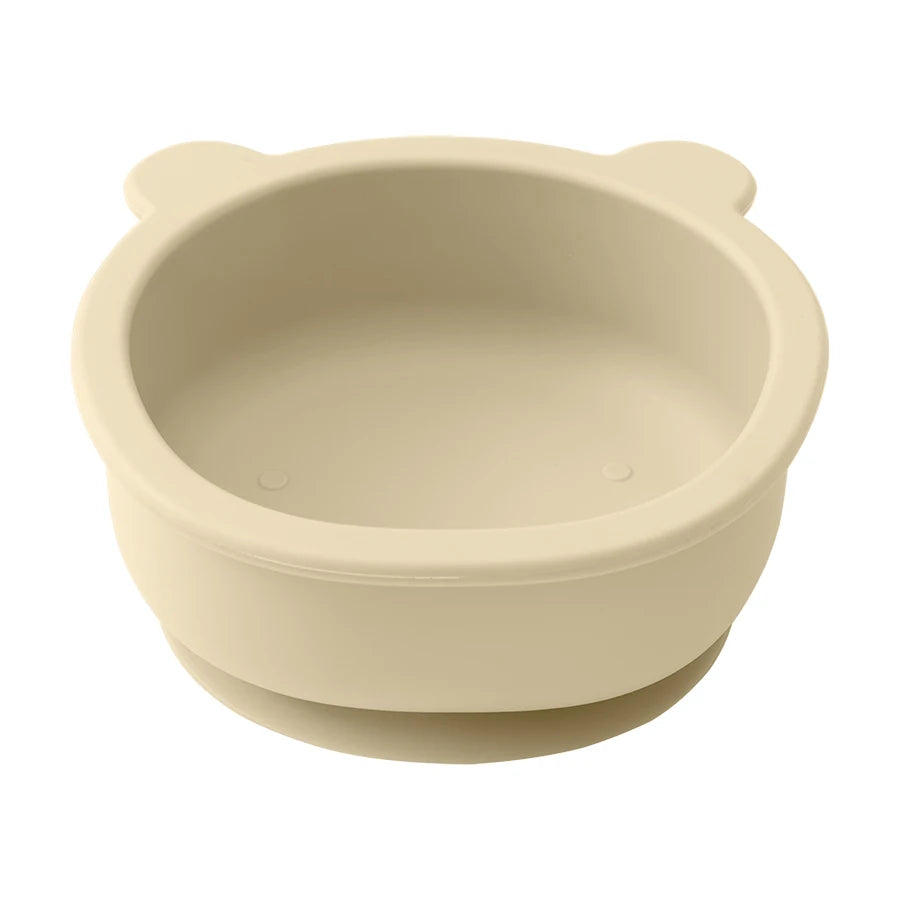 Color Kids Silicone Feeding Baby Tableware Cute Cartoon Bear Bowl Suction Feeding Bowl toddle Training Dinner Dishes Baby Stuff
