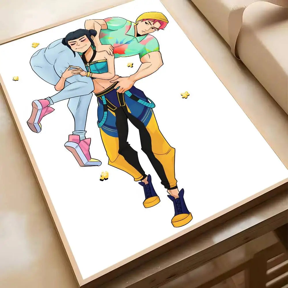 Hot Movie K-pop D-Demon H-Hunters Anime Poster Waterproof HD Art Wall Decal Self-Adhesive Print. Aesthetic Home Room Decor for L