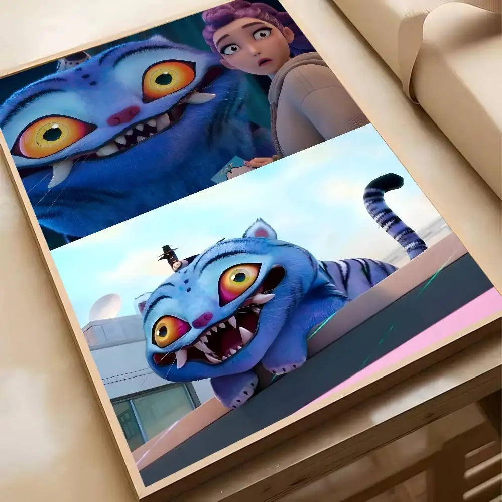 Hot Movie K-pop D-Demon H-Hunters Anime Poster Waterproof HD Art Wall Decal Self-Adhesive Print. Aesthetic Home Room Decor for L